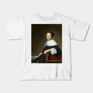 Portrait of a Girl Dressed in Blue Kids T-Shirt